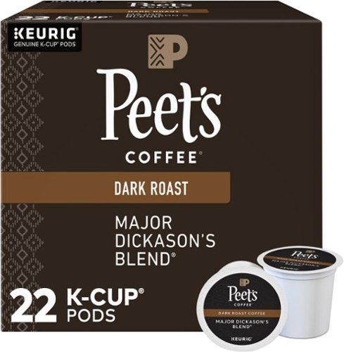 Peet's Coffee Major Dickason's Blend K-Cup Coffee Pods, Premium Dark Roast, 22 Count, Single Serve Capsules Compatible with Keurig