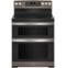 GE - 6.6 Cu. Ft. Freestanding Double Oven Electric Convection Range with Self-Steam Cleaning and No-Preheat Air Fry - Slate-Front_Standard