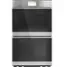 Front. Café - 30" Built-In Double Electric Convection Wall Oven with True European Convection, In-Oven Camera, and Built-In Wi-Fi - Platinum Glass.