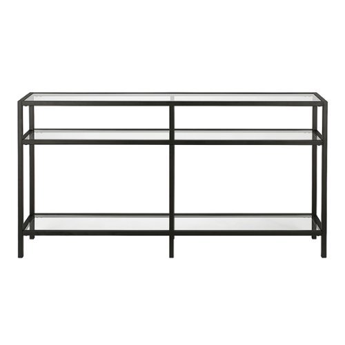 Camden&Wells - Sivil 55" Console Table with Glass Shelves - Blackened Bronze