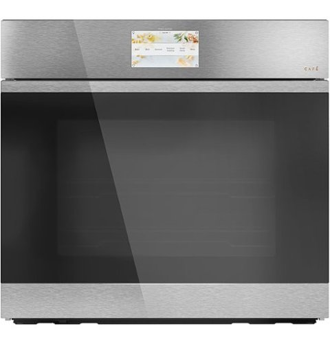 Café - 30" Built-In Single Electric Convection Wall Oven with In-Oven Camera and Built-In Wi-Fi - Platinum glass