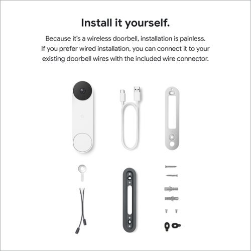 Google Nest Wi-Fi Video Doorbell - Battery Operated - Snow SHOP ONLINE