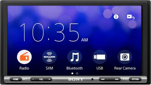 Sony - 6.95" Android Auto and Apple CarPlay Bluetooth Digital Media Receiver - Black