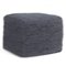 Simpli Home - Fredrik Square Pouf - Dark Blue-Front_Standard
