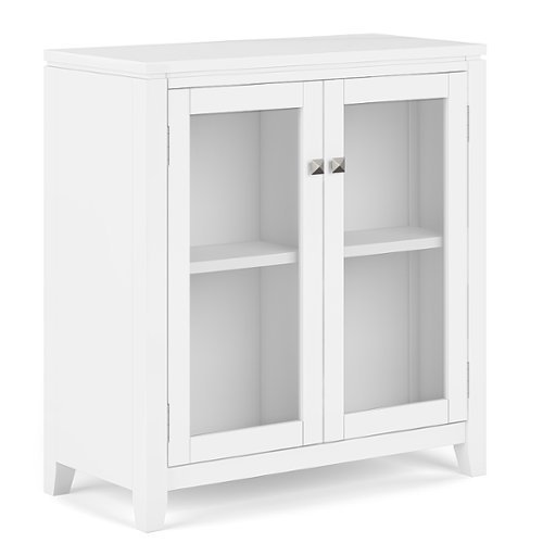 Simpli Home - Cosmopolitan Low Storage Cabinet - White