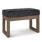 Simpli Home - Milltown Footstool Small Ottoman Bench - Distressed Black-Front_Standard