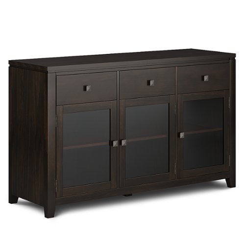 Simpli Home - Cosmopolitan solid wood 54 inch Wide Contemporary Sideboard Buffet - Mahogany