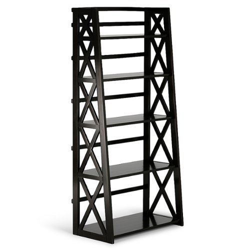 Simpli Home - Kitchener Ladder Shelf - Hickory Brown