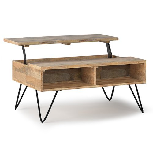 Simpli Home - Hunter Small Lift Top Coffee Table - Natural-Front_Standard 