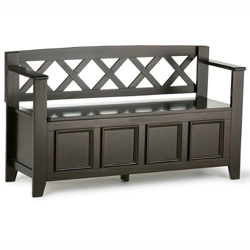Simpli Home - Amherst Entryway Storage Bench - Hickory Brown