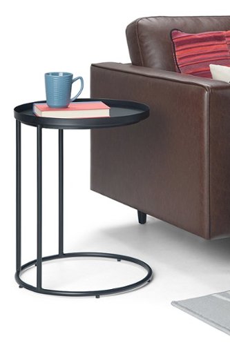 Simpli Home - Monet Metal Side Table - Black