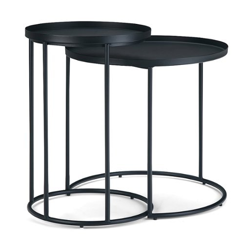 Simpli Home - Monet Metal 2 Pc Nesting Table - Black