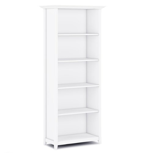 Simpli Home - Amherst 5 Shelf Bookcase - White