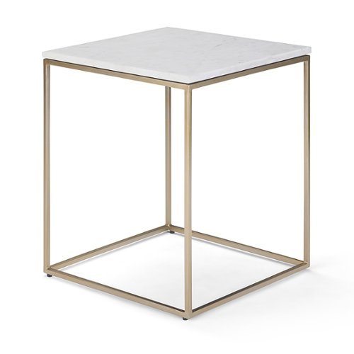 Simpli Home - Kline Accent Table - White, Gold