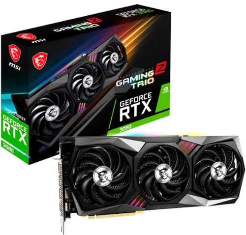 MSI - NVIDIA GeForce RTX 3080 GAMING Z TRIO 10G LHR -  10GB GDDR6X - PCI Express 4.0 - Graphic Card - Black