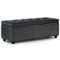 Simpli Home - Hamilton Storage Ottoman - Distressed Black-Front_Standard