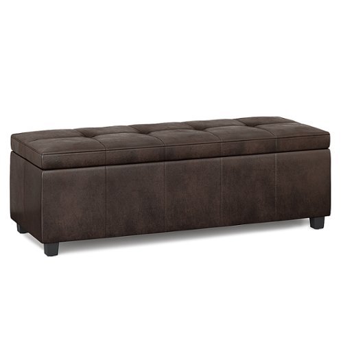 Simpli Home - Castleford Storage Ottoman - Distressed Brown