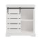 Walker Edison - Sliding Slat Door Accent Cabinet - White-Front_Standard
