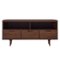 Walker Edison - Modern Corner TV Stand for Most TVs up to 58" - Walnut-Front_Standard