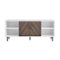 Walker Edison - Bookmatch Door TV Stand for Most TVs up to 65” - Ash Brown Bookmatch/ Solid White-Front_Standard