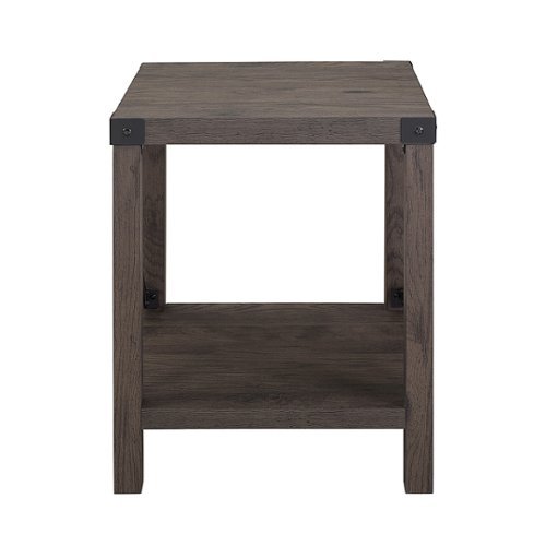 

Walker Edison - 18” Farmhouse Metal-X Side Table - Sable