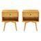 Walker Edison - Mid Century Open Cubby Nightstand set of 2 - Light Oak-Front_Standard