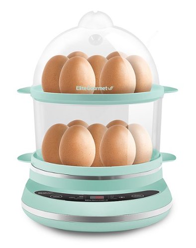 Elite Gourmet - Programmable 2-Tier Egg Cooker/Steamer - Mint