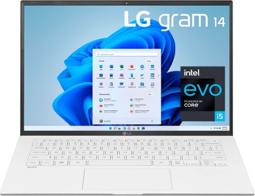 LG - gram 14” WUXGA IPS Laptop Intel Evo Platform 11th Gen Intel Core i5 8GB RAM 256GB NVMe SSD - White