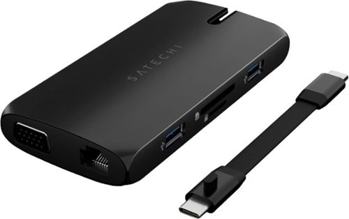 Satechi USB C On The Go 9 in 1 Multiport Adapter Matte Black ST