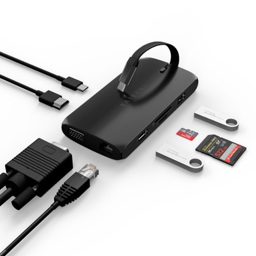 Satechi USB C On The Go 9 in 1 Multiport Adapter Matte Black ST