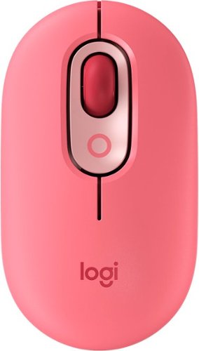 Logitech - POP Mouse Bluetooth Silent Scroll Mouse with Customizable Emojis - Heartbreaker Rose