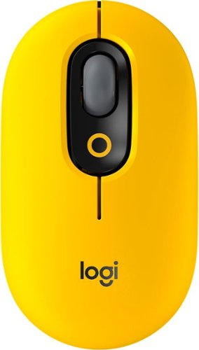 Logitech - POP Mouse Bluetooth Optical Ambidextrous Mouse with Customizable Emojis - Blast Yellow