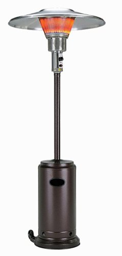 Image of AZ Patio Heaters - Outdoor Two-Toned Patio Heater - Black and Stainless Steel