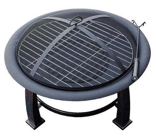 

AZ Patio Heaters - Wood Burning Fire Pit with Cooking Grate - Black