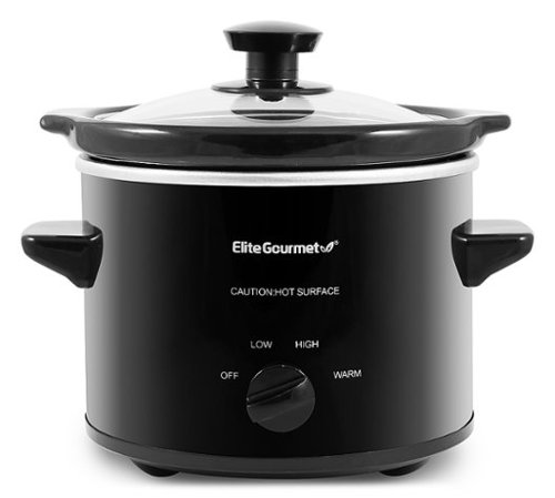 Elite Gourmet - 2Qt. Compact Slow Cooker - Black