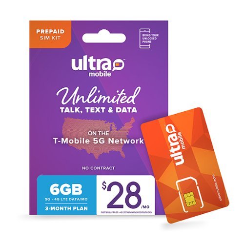 Ultra Mobile 3 Month - 6GB Phone Plan with (Micro/Mini/Nano) Sim Kit