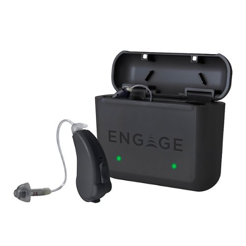 Lucid Hearing - OTC ENGAGE BTE RECHARGEABLE Hearing Aids (Android) - Black