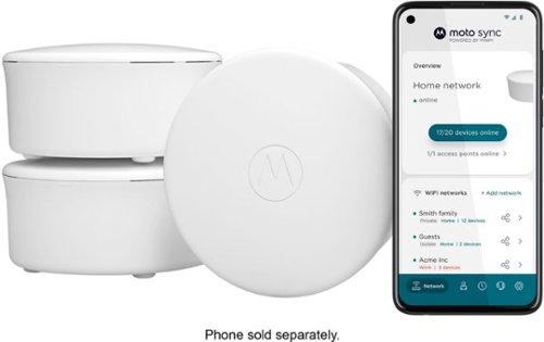  Motorola - AX1800 Mesh WiFi Router/Extender - 3 pack - White