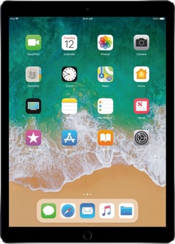 Apple - Geek Squad Certified Refurbished 12.9-Inch iPad Pro (2nd generation) with Wi-Fi - 64GB - Space Gray