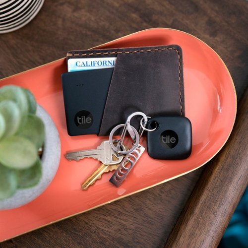 Tile by Life360 Starter Pack (2022) - 2 Pack (1 Mate, 1 Slim) Bluetooth Tracker, Item Locator & Finder for Keys, Wallets & More - Black WORLDWIDE DELIVERY