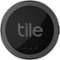 Tile by Life360 - Sticker (2022) - 1 Pack Small Bluetooth Tracker, Remote Finder and Item Locator, Pets and More; Up to 250 ft. Range - Black-Angle_Standard