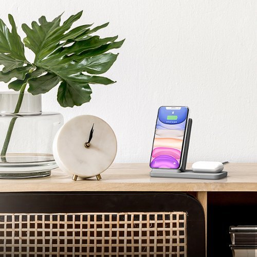 iOttie iON 7.5/10W Wireless Duo Charging Stand & Pad for iPhone/Android - Gray WORLDWIDE DELIVERY