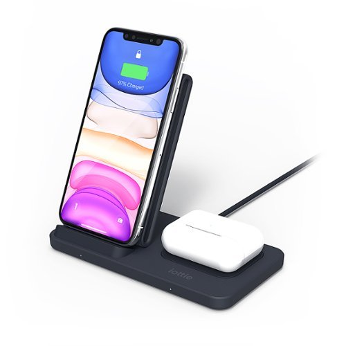 iOttie iON 7.5/10W Wireless Duo Charging Stand & Pad for iPhone/Android - Navy HOW TO BUY