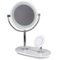 OttLite - 320 Lumen LED Makeup Mirror with Qi Charging - Silver/White-Front_Standard