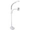 OttLite - 881 Lumen Dimmable LED Floor Lamp with Magnifier - White/Gray-Front_Standard