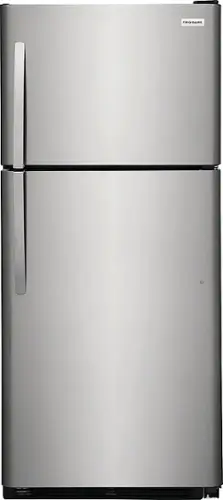 Front. Frigidaire - 20.5 Cu. Ft. Top-Freezer Refrigerator - Stainless Steel.