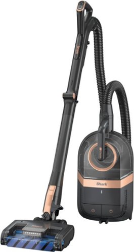 Shark - Vertex Bagless Corded Canister Vacuum with DuoClean PowerFins - Black/Copper