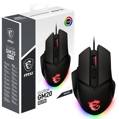 MSI - Clutch Wired Optical Gaming Mouse - Black