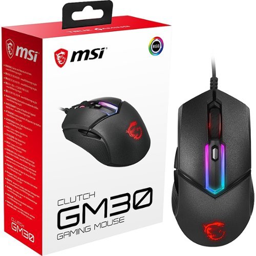 MSI - Clutch GM30 Wired Optical Gaming Mouse - Black