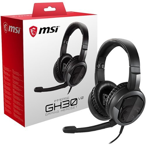 MSI - Immerse Wired Over-the-head Stereo Gaming Headset - Black